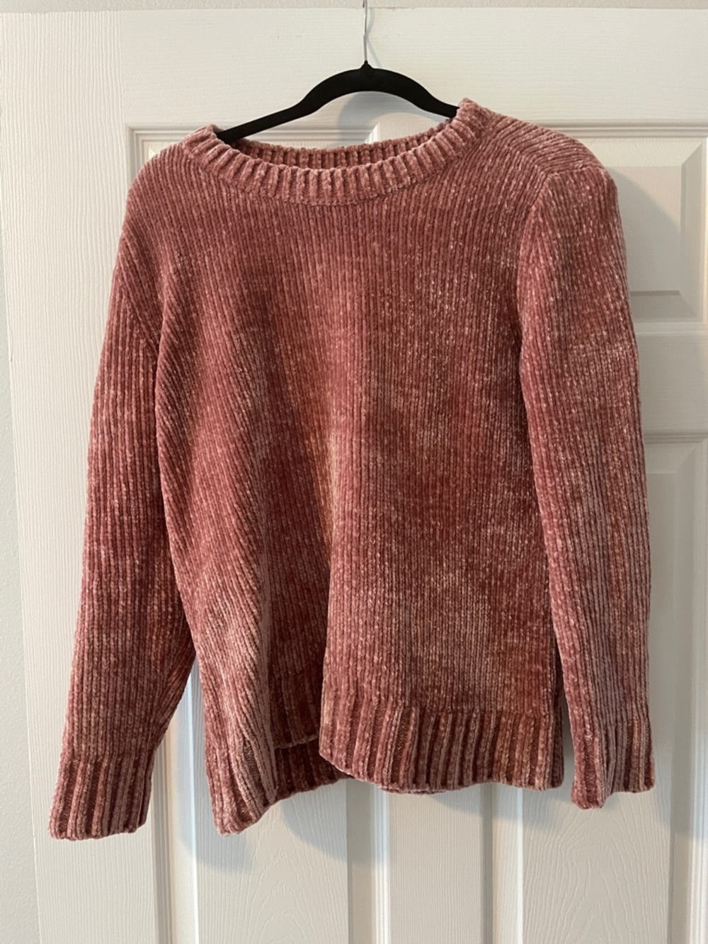 Orvis Chenille Crewneck Sweater - Rose Size S